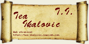Tea Ikalović vizit kartica